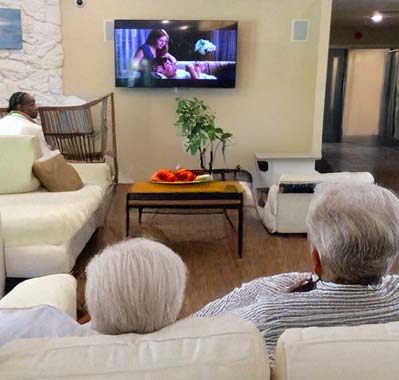 Senior Facility TV Room